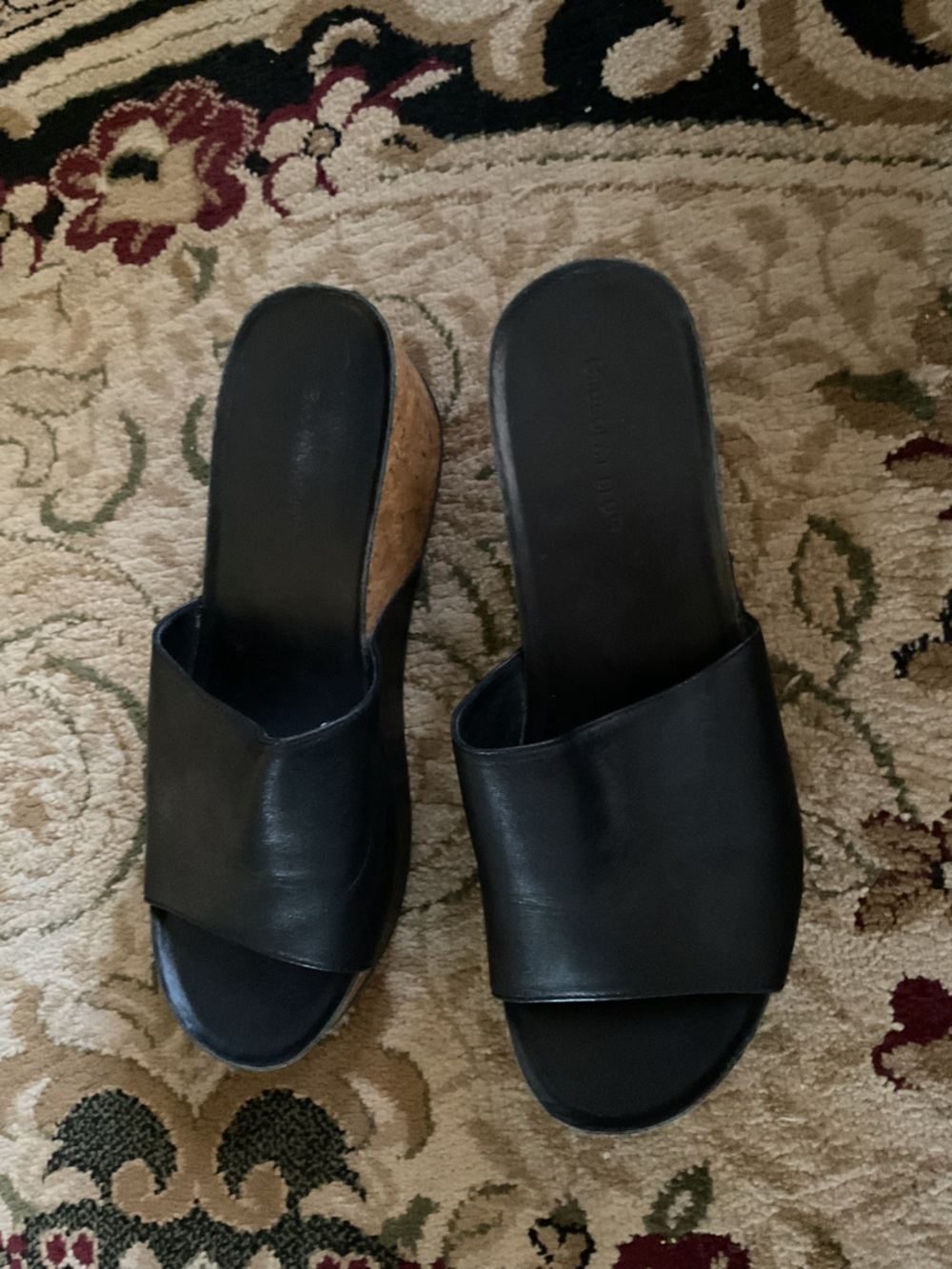 CHOCOLAT BLU Leather & Cork platform  Sandals
